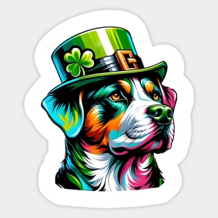 Segugio Italiano Enjoys Saint Patrick's Day Fun Sticker